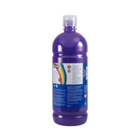 Milan Botella de Tempera 1000ml - Tapon Dosificador - Secado Rapido - Mezclable - Color Violeta