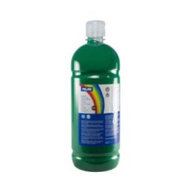 Milan Botella de Tempera 1000ml - Tapon Dosificador - Secado Rapido - Mezclable - Color Verde Oscuro