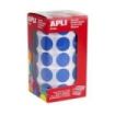 Apli Rollo de 1770 Gomets Redondos Azules - Ø 20mm - Adhesivo Permanente - Desarrolla Habilidades y Capacidades en Niños