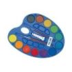 Milan Paleta de 12 Acuarelas Ø45 mm + Tubo de Pintura Blanca + 2 Pinceles Serie 101 - Mezclable - Colores Surtidos