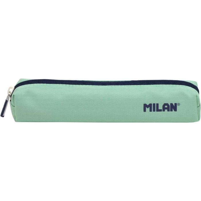 Milan Serie 1918 Estuche Mini Redondo - Tejido Resistente a las Roturas y Rasgaduras - Medidas 20,5x4,5x5cm - Color Verde