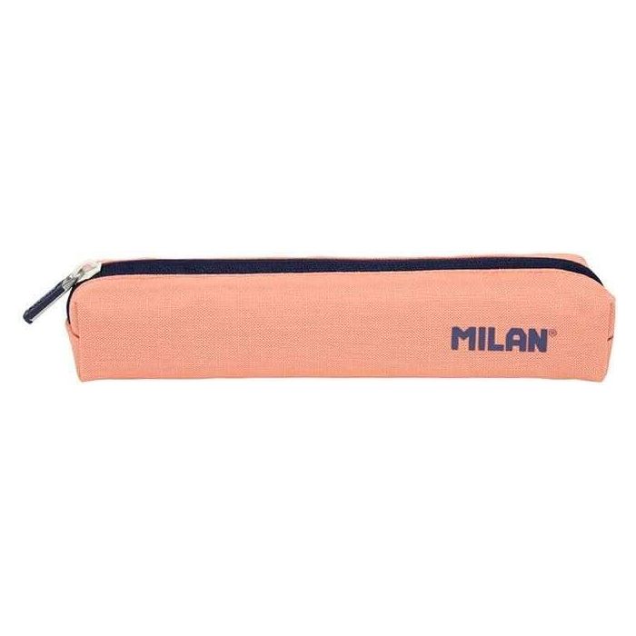 Milan Serie 1918 Estuche Mini Redondo - Tejido Resistente a las Roturas y Rasgaduras - Medidas 20,5x4,5x5cm - Color Rosa
