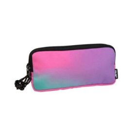 Milan Sunset Estuche Portatodo 3 Compartimentos - Tejido Resistente a las Roturas y Rasgaduras - Medidas 22x11x6.5cm - Color Rosa