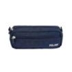 Milan Serie 1918 Estuche Portatodo Rectangular 2 Compartimentos - Tejido Resistente a las Roturas y Rasgaduras - Medidas 21x8,5x6,1cm - Color Azul Oscuro