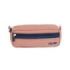 Milan Serie 1918 Estuche Portatodo Rectangular 2 Compartimentos - Tejido Resistente a las Roturas y Rasgaduras - Medidas 21x8,5x6,1cm - Color Rosa