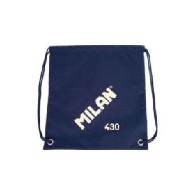 Milan Serie 1918 Bolsa/Mochila de Tiras Grande - Tejido 'ripstop' Ligero y Resistente - Medidas 34x42x0.7cm - Color Azul Oscuro
