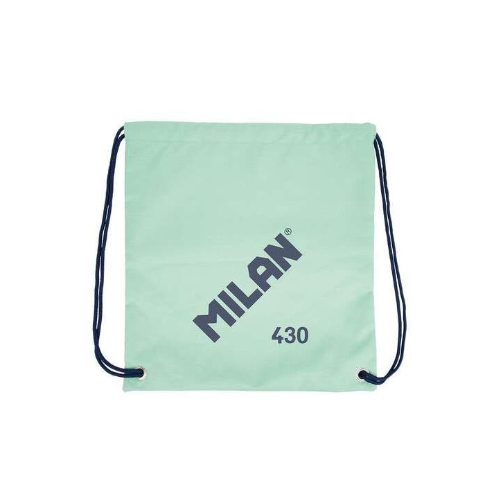 Milan Serie 1918 Bolsa/Mochila de Tiras Grande - Tejido 'ripstop' Ligero y Resistente - Medidas 34x42x0.7cm - Color Verde