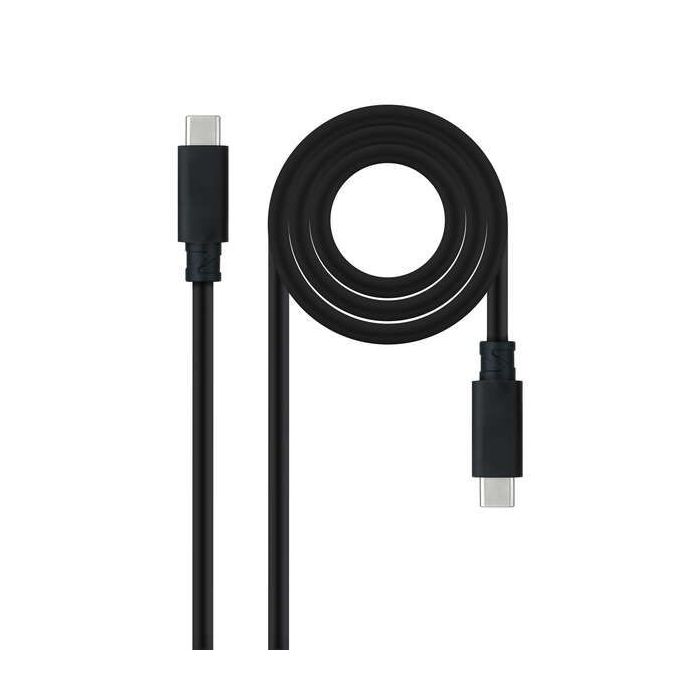 Nanocable Cable USB 3.2 Gen2x2 - 20Gbps - 5A/100W - 4K/60Hz - USB-C/M-USB-C/M - 3m - Color Negro