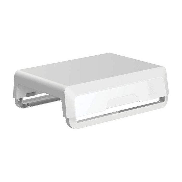 Fellowes Elevador para Monitor con 3 Ajustes de Altura - Ideal para Trabajo Hibrido - Canal para Dispositivos con Carga - Materiales 100% Reciclados