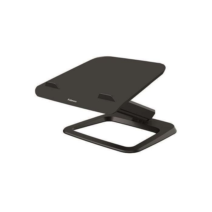 Fellowes Hana LT Elevador para Portatil hasta 19" - Sistema de Elevacion con Muelle a Gas - Giratorio 45º - Gestion de Cables - Color Negro