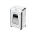 Fellowes 15C Destructora de Papel Manual 19L - Destruye hasta 15 Hojas - Particulas de 4x40mm - Nivel de Seguridad Din P-4 - Bloqueo de Seguridad - Destruye Grapas y Tarjetas de Credito - Color Blanco/Gris
