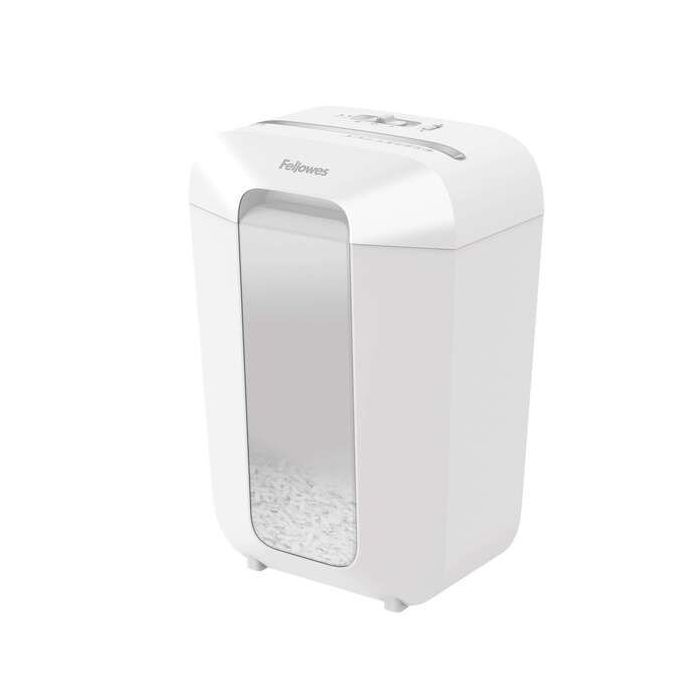 Fellowes LX70 Destructora de Papel Manual 18L - Destruye hasta 11 Hojas - Particulas de 4x40mm - Nivel de Seguridad Din P-4 - Bloqueo de Seguridad - Color Blanco