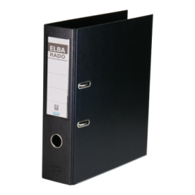 Elba Archivador Palanca Rado Plast A4 PVC - Resistente y Duradero - Capacidad para 80mm de Documentos - Tamaño A4 - Color Negro