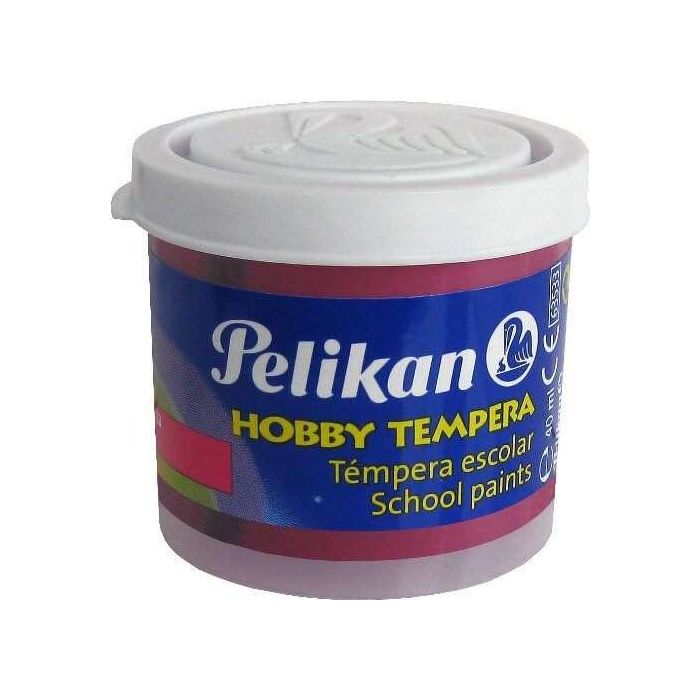 Pelikan Tempera Escolar Frasco 40ml - Facil de Usar - Ideal para Actividades Escolares - Color Magenta