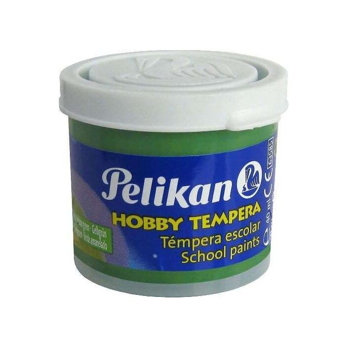 Pelikan Tempera Escolar Frasco 40ml - Facil de Lavar - Ideal para Actividades Escolares - Color Verde