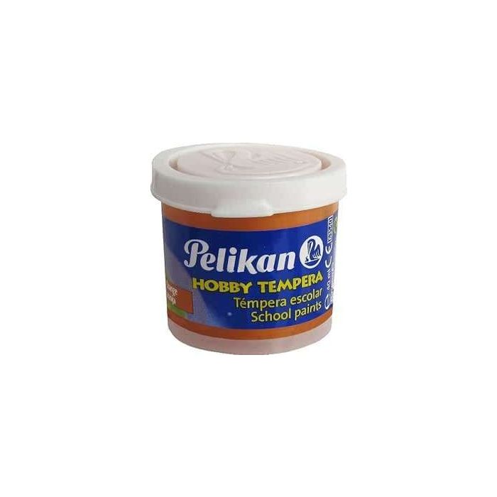 Pelikan Tempera Escolar Frasco 40ml - Facil de Lavar - Ideal para Actividades Escolares - Color Naranja