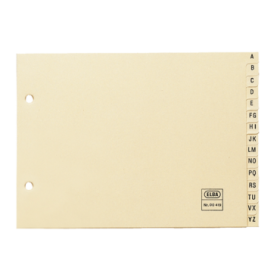 Elba Indice Alfabetico 4º 15 Posiciones - Cartulina de 180gr - Color Beige - Organizacion Alfabetica - Resistente y Duradero