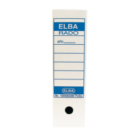 Elba Caja de Archivo Definitivo Folio Prolongado - Resistente y Duradera - Ideal para Organizar Documentos - Diseño Elegante y Funcional - Color Blanco y Azul