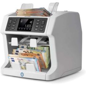 Safescan 2985-SX Contadora de Billetes (Gen3) - Procesamiento Avanzado de Efectivo - Clasificacion por Divisa, Denominacion y Validez - Deteccion de Falsificaciones Premium