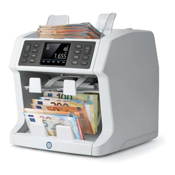 Safescan 2995-SX Contadora de Billetes - Procesamiento Avanzado de Efectivo - Clasificacion por Divisa, Estado y Falsificaciones - Funciones de Ahorro de Tiempo