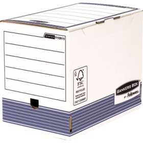 Bankers Box Caja de Archivos Tamaño A4 Fastfold - Montaje Automatico - Certificacion FSC - Dimensiones Internas 26x20x31.50cm - Dimensiones Externas 26.50x20.60x32.70cm - Lomo de 200mm