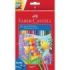 Faber-Castell Classic Colour Acuarelable Pack de 36 Lapices de Colores Hexagonales Acuarelables + Pincel - Resistencia a la Rotura - Colores Surtidos