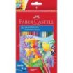 Faber-Castell Classic Colour Acuarelable Pack de 36 Lapices de Colores Hexagonales Acuarelables + Pincel - Resistencia a la Rotura - Colores Surtidos