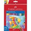 Faber-Castell Classic Colour Acuarelable Pack de 48 Lapices de Colores Hexagonales Acuarelables + Pincel - Resistencia a la Rotura - Colores Surtidos
