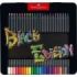 Faber-Castell Black Edition Caja Metalica de 24 Lapices de Colores - Mina Supersuave - Madera Negra - Ideales para Dibujo sobre Papel Claro, Oscuro y de Colores - Colores Surtidos