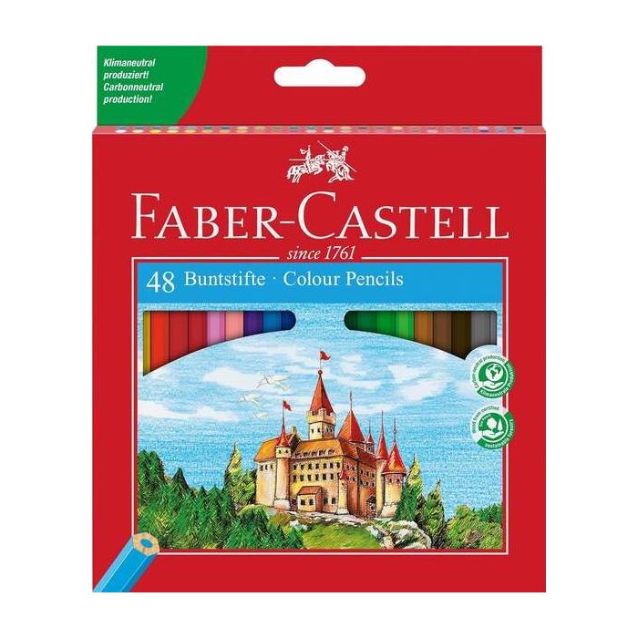 Faber-Castell Classic Colour Pack de 48 Lapices de Colores Hexagonales - Resistencia a la Rotura - Colores Surtidos