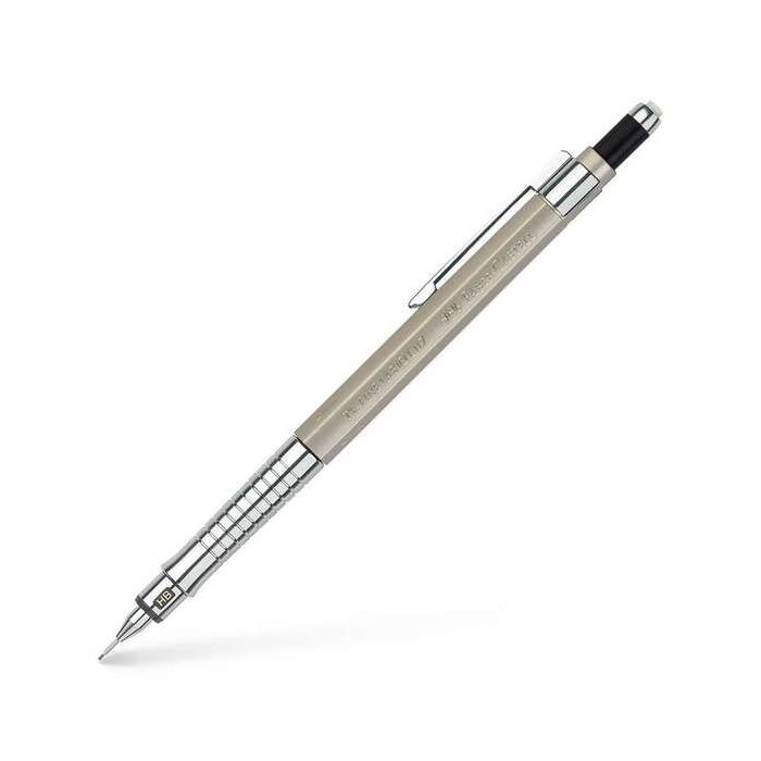 Faber-Castell TK-Fine Vario L Portaminas HB 0.7mm - Con Goma de Borrar - Clip de Metal - Color Champagne