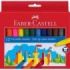 Faber-Castell Jumbo Pack de 12 Rotuladores Punta Gruesa - Tinta con Base de Agua Lavable - Colores Surtidos
