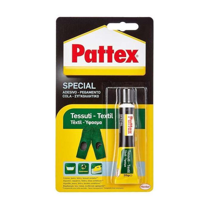 Pattex Pegamento Transparente Especial Textil 20gr - Resistente a Lavados y Planchado - Para todo tipo de Tejidos