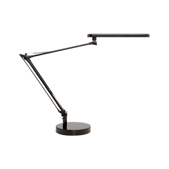 Unilux Lampara de Escritorio LED Mamboled - Iluminacion LED de Bajo Consumo - Diseño Elegante y Moderno - Ajuste de Intensidad de Luz - Brazo Flexible para Dirigir la Luz - Color Negro