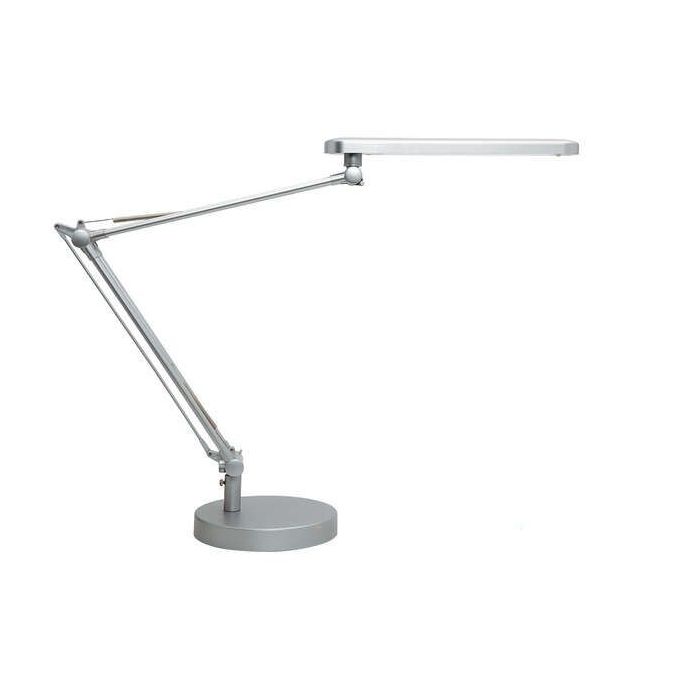 Unilux Lampara de Escritorio LED Mamboled - Diseño Moderno y Elegante - Luz LED de Bajo Consumo - Color Gris Metalizado - Ideal para Espacios de Trabajo