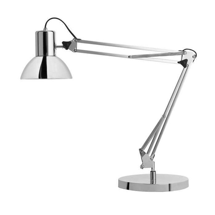 Unilux Lampara de Escritorio Success 80 LED Cromada - Diseño Elegante y Moderno - Iluminacion LED de Alta Eficiencia - Brazo Flexible para Ajustar la Luz - Base Cromada Resistente
