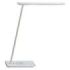 Unilux Lampara de Escritorio LED Jazz - Iluminacion LED de Bajo Consumo - Diseño Moderno y Elegante - Brazo Flexible para Ajustar la Luz - Color Gris Metalizado