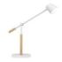 Unilux Lampara de Escritorio LED Vicky - Diseño Moderno y Elegante - Luz LED de Bajo Consumo - Ajustable en Altura y Angulo - Color Blanco/Madera