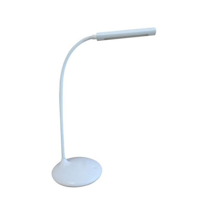 Unilux Lampara de Escritorio Nelly LED - Iluminacion LED de Bajo Consumo - Diseño Moderno y Elegante - Ajustable en Altura y Angulo - Color Blanco