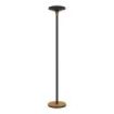 Unilux Lampara de Pie LED Baly Bamboo Negra - Diseño Elegante de Bambu - Iluminacion LED Eficiente - Altura Ajustable - Base Resistente