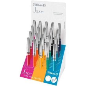 Pelikan Expositor de 20 Boligrafos Jazz "Classic Collection" - Diseño Clasico y Elegante - Tinta de Alta Calidad - Punta Fina de 0.7mm