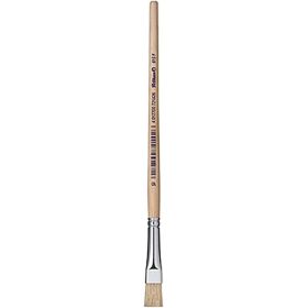 Pelikan Pincel Serie 613F Nº6 - Pincel de Punta Plana de Pelo Natural - para Colores Pastosos - Ideal para Pinturas al Oleo, Acrilico y Tempera - Mango de Madera Natural