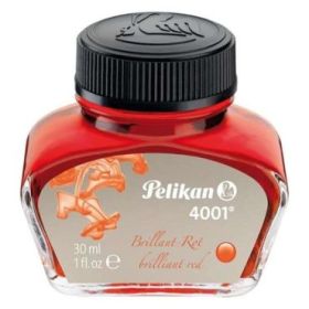 Pelikan Tinta 4001 No.78 - Frasco 30ml - Frasco de 30ml - Asegura el Perfecto Funcionamiento de la Estilografica - Color Rojo