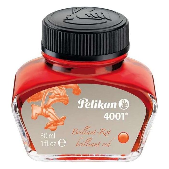 Pelikan Tinta 4001 No.78 - Frasco 30ml - Frasco de 30ml - Asegura el Perfecto Funcionamiento de la Estilografica - Color Rojo