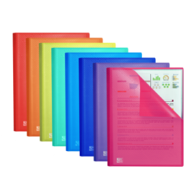 Oxford Urban A4 Carpeta de Fundas Soldadas - Tapa de Plastico Translucido - 40 Fundas - Colores Surtidos