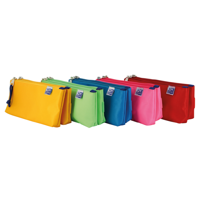 Oxford Kangoo Kids Estuche Doble Poliester - Compacto y Resistente - Colores Surtidos