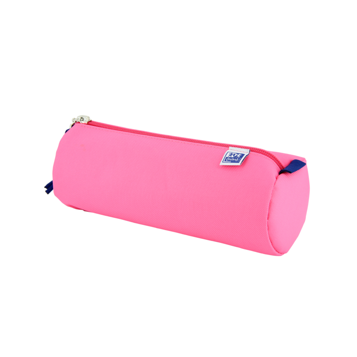 Oxford Kangoo Kids Estuche Redondo Grande - Poliester Resistente - Color Fucsia