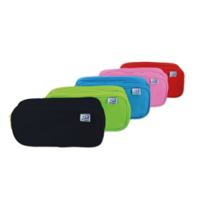 Oxford Kangoo Kids Estuche Triple - 3 Cremalleras - Poliester Resistente - Tamaño Compacto de 22.5x11x7cm - Colores Surtidos