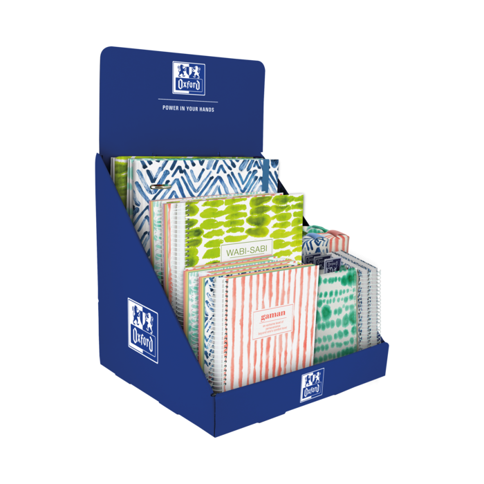 Oxford Japandi Expositor Sobremesa - Organizador Completo para Escritorio - Incluye Europeanbooks A5+, A4+, A6+ - Europeanbinder A4+ - Estuches y Portamonedas