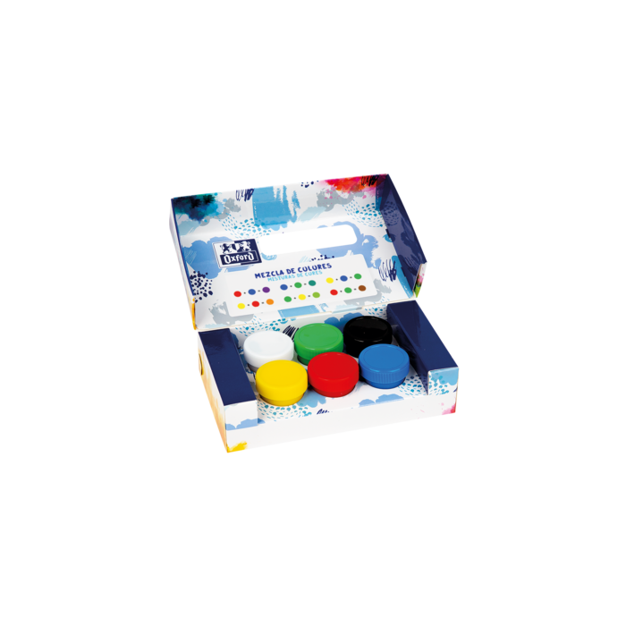 Oxford Temperas 20ml - Facil de Mezclar - Ideal para Manualidades - 6 Colores